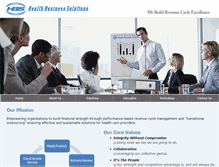 Tablet Screenshot of healthbusinesssolutions.net